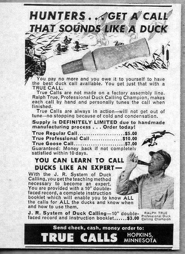 1958 print true call - 1958, ad