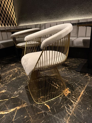 Metal gold restaurant - gold, dining