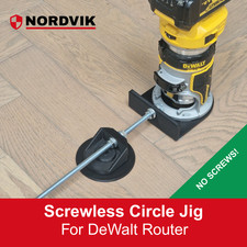 Screwless Router Circle Jig