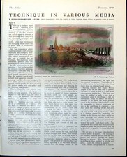 Old Vintage Print Bosham Shore Boats Myrescough-Walker Cocktail Bar 1949 20th