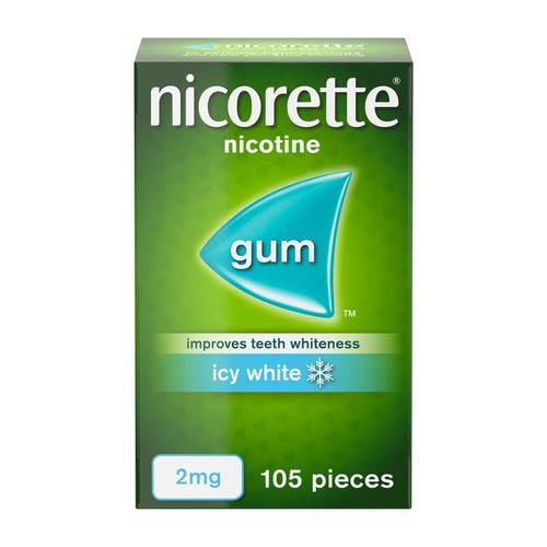 Nicorette 2mg icy white - icy, gum