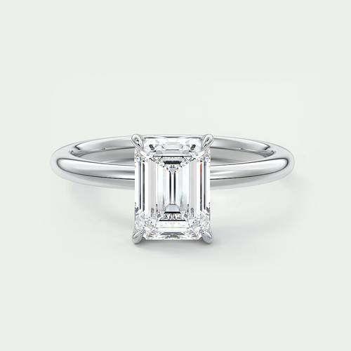 Diamond platinum ring - diamond, for