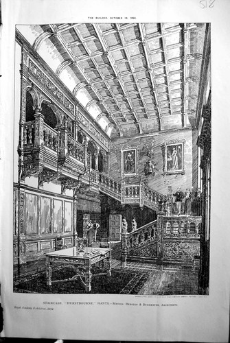 Old staircase hurstbourne - old,