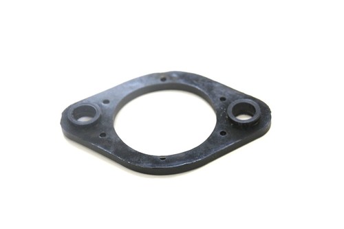Rubber flange with metal