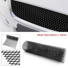 Universal Car 40"x13" Rhombic Grill Mesh Net Sheet Black Aluminum Alloy Bumper
