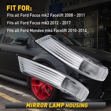 For Ford Focus Left & Right Side Door Wing Mirror Indicator Repeater Len Light