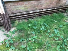 metal shuttering for concrete paths used