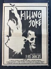 KILLING JOKE - FIRE DANCER 15x11' 1983 Poster Size Advert L355