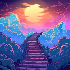 20x Stairway To Heaven Peel and Stick Tile Vinyl Sticker Stairs Bathroom Kitchen