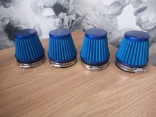 Suzuki GSXR750 88-89 60mm id Cone Filter x4 For Suzuki STREETFIGHTER CHOP BLUE