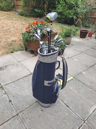 Golf bag with clubs - with, clubs,