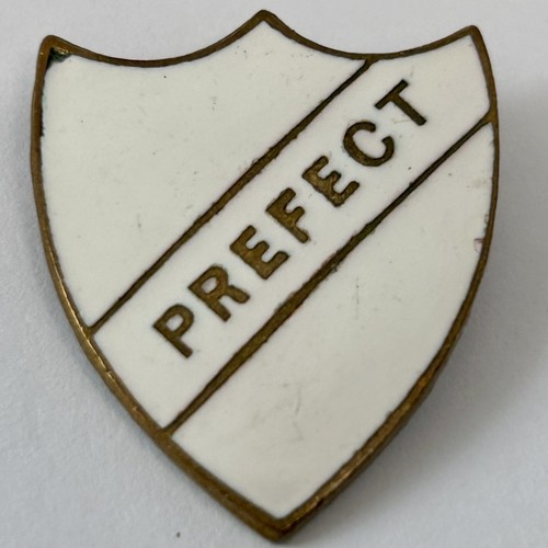 School prefect white shield - school,