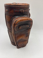 Vintage Pottery Pencil Holder Pot Golf Bag Design - Antique Gold Bag