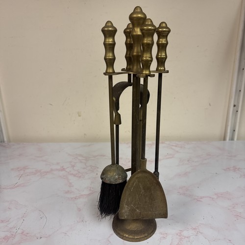 Vintage brass fireplace - brass, 4