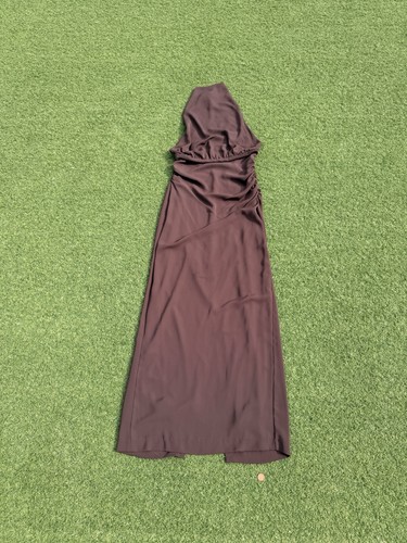 Zara halterneck dress - halterneck, brown