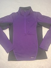 Rab Power Stretch Jacket Womens Small Purple 1/2 Zip Top Pullover Fleece Lined
