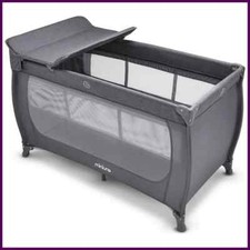 Baby Travel Cot Miniuno 3-in-1 Newborn To Toddler Adjustable Compact Grey NEW UK