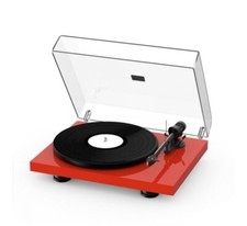 Pro-ject vinyl player red acrylic turn table- Hardly Used! Looked After