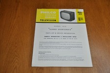 Philco Model 1010 Television Receiver Service Manual Slender Seventeener II