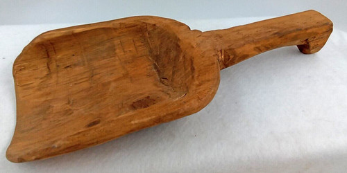Wood treen scoop primitive - wood,
