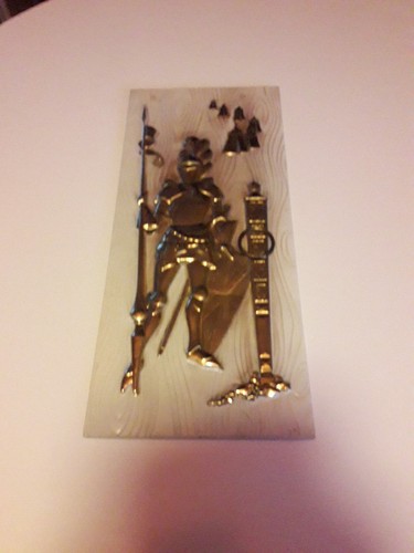 Vintage brass medievel knight - vintage,