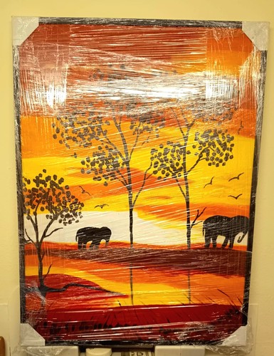 Large original framed canvas - framed,