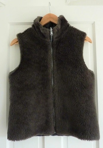 Brown grey faux fur - brown/,