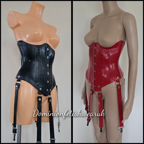 Black red corset underbust - or,