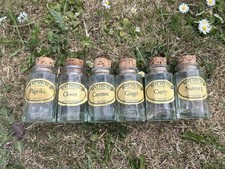 Vintage Bart Spices Herb & Spice Jars Cork 1970s x 6