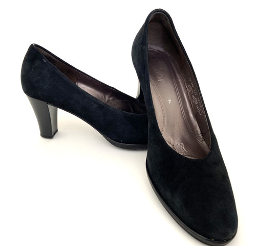 Gabor women black suede heel - women's,