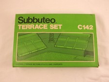 Subbuteo C142 Terrace Set Stadium Terracing Tan Pair - Boxed