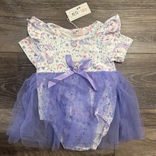 Pete + Lucy Sz 9-12 Mo Girls  Infant Romper “lovely Unicorn” New NOS  Boutique
