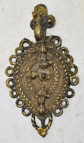 Antique brass big tribal god - antique,