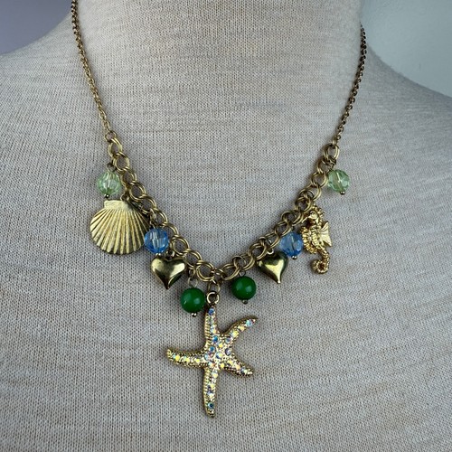 Gold tone seashore starfish - gold,