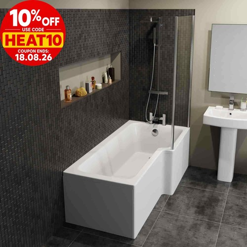 Modern shaped shower bath - modern,