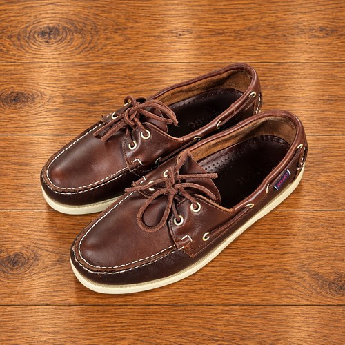 Sebago mens leather boat - leather, shoes