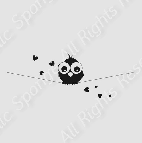 Cute bird the line - the, reusable