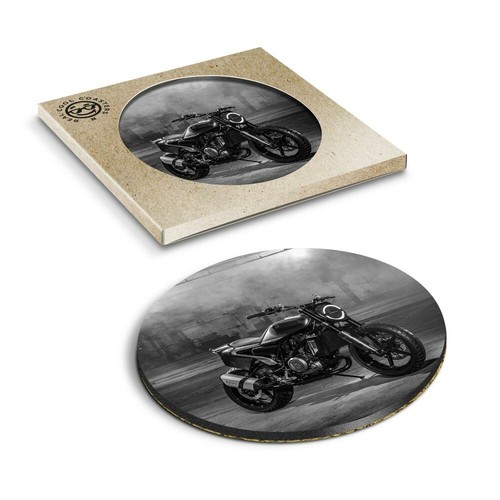 Boxed round coasters bw - x,