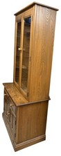 Ercol Mural Display Cabinet And Base Unit Cupboard With Drawers In Golden Dawn