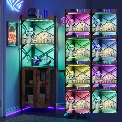 Industrial corner bar cabinet - industrial,
