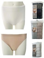 Ex Famous Store 5 Pack Knickers Cotton Model Nude White Black No VPL Full Briefs