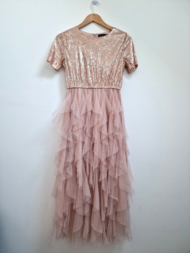 Blush pink layered tulle - blush,
