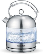 Severin Retro Electric Glass Jug Kettle. Compact & Powerful, 2400 W - 1.7 Litre