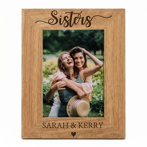 Personalised sisters wooden - personalised,