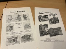 1950’S STENNERS TIVERTON SPINDLE MOULD BAND SAW INDUSTRIAL SALES  LEAFLETS