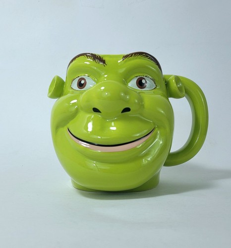 Shrek sculpted ceramic mug - 3d,