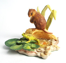 Aynsley Master Craft Mouse or Vole with Frog - Hand Painted in England