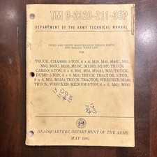 Vintage TM 9-2320-211-35P Army Technical Manual For 5-Ton Truck 1964