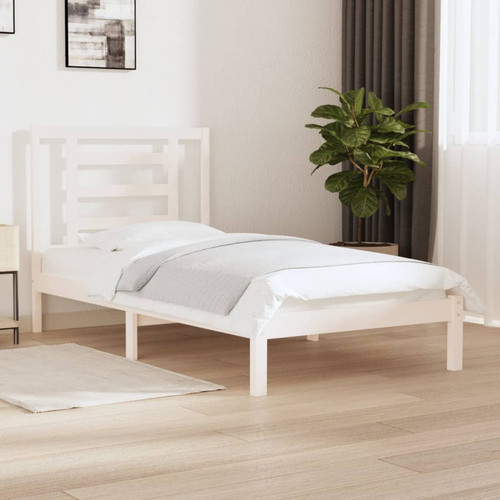 Bed frame white solid - bed,