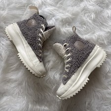 Converse Run Star Hike Womens Trainers Sherpa Vapor Mauve Lilac Shoes Size 3 UK